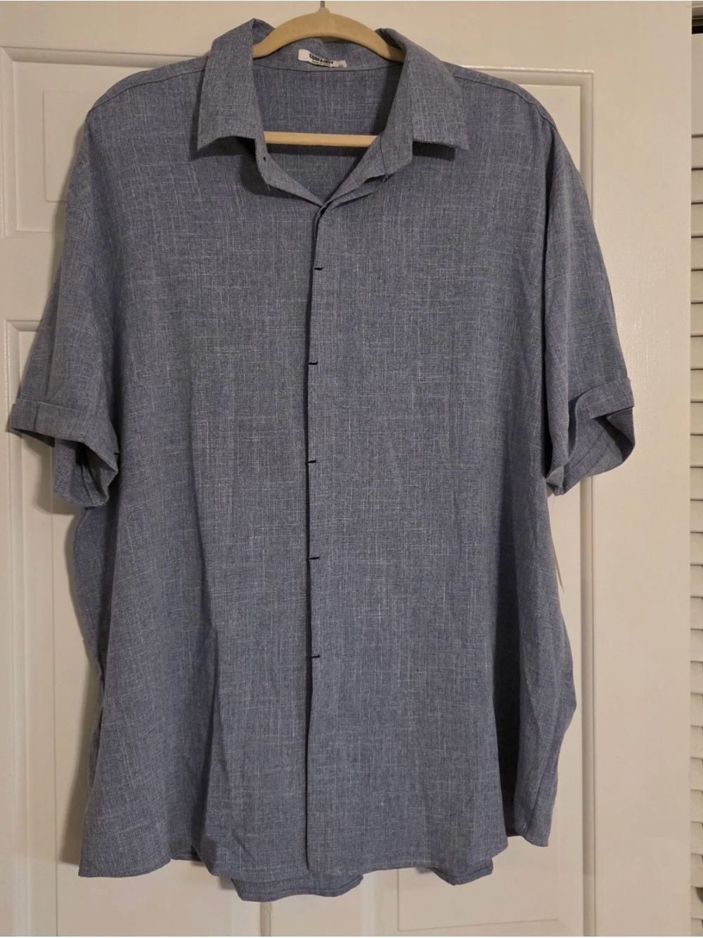 Men's Casual Short-Sleeve Button-Down Shirt — Blue